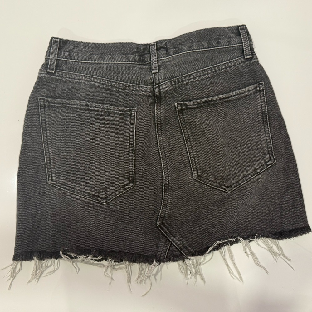 Agolde Charcoal Mini Skirt - Picture 3 of 5